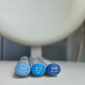B95, B16, B18 Copic Sketch Markers (set of 3 - blues)